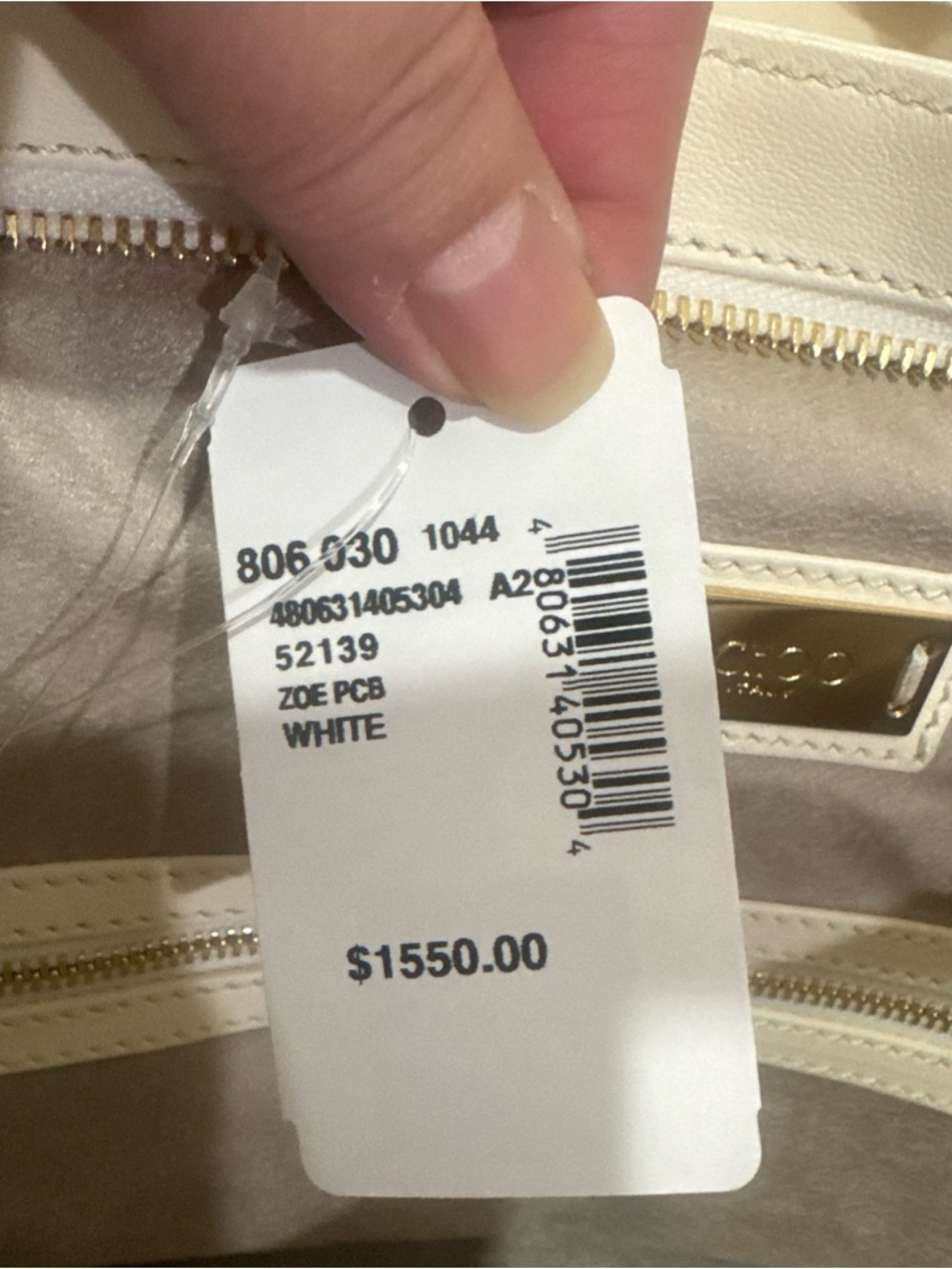 Jimmy Choo/Vintage/White Pleated Leather Hobo Shoulder Bag/Python/NIB/NEVER USED - Picture 14 of 16